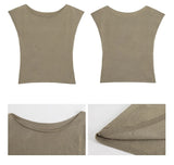 Khaki Collection オーバーサイズショルダー 半袖Tシャツ