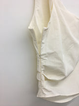 One-shoulder draping blouse (2color)
