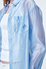 See through shirts Blue