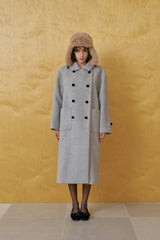 Herringbone double coat_gray