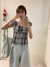Andy flannel blouse