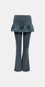 Shirring Frill Layered Pants