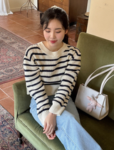 EN Casual Border Crop Knit (3color)