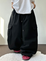 HARDY EVEN TWO PINTUCK BALLOON CARGO LONG PANTS🩶🖤2COLOR