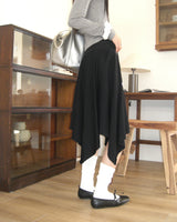 [MADE] Dili Unbalanced A-Line Layered Midi Skirt