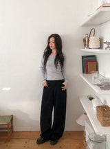 Peach Warm Border Round T-shirt (5color)