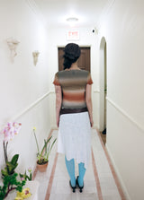 Butterfly lace unbal skirt (2color)