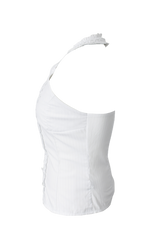 Frill halterneck sleeveless