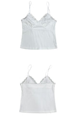 Pona Lace Shirring Sleeveless Top (3c)
