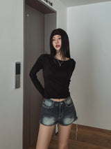 アウトレイヤードテンセルロングスリーブTシャツ