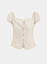 Aila Pearl Button Blouse