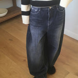 Essen Slab Washing Curve Mega Balloon Denim Pants