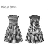 Marie Check Dress Black