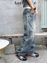 [SET UP가능] Kitch slit denim Top 