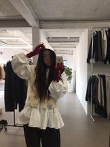 ウールタッチペタルニットべスト (1 Color)