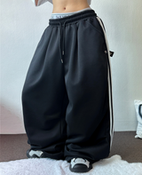 トラックスリーライン🤍🖤🤍 スナップパラシュートバルーンロングパンツ 🤍🖤🤍2カラー