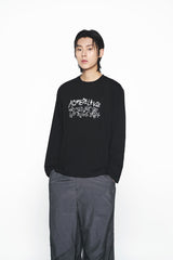 25SS ダンシングベアロゴロングスリーブTシャツ  ブラック
