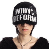 SEXXDEVIL Studded Mohair Cross Beanie