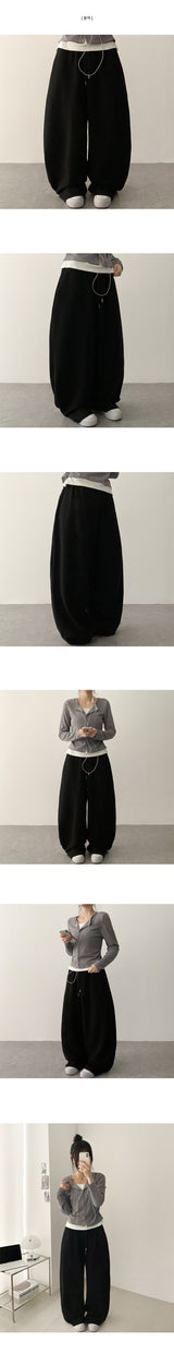 Movin Elastic Spandex Straight Wide Banded Waist Pants