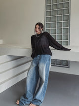 [PREMIUM/MADE] Signature mold maximum denim pants