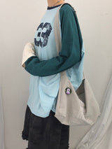 Number-printed color long sleeve