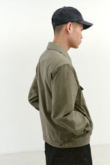 ビンテージウォッシュド5ポケットワークジャケット (Washed Khaki)