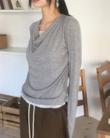 ヒトル レース オールインワン シャーリング ドレス Tシャツ