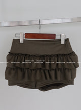 Suede cancan skirt pantskirt