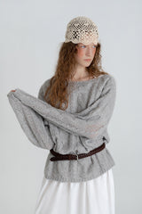 Cinnamon cable knit_gray