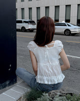 Pure cotton lace blouse