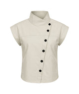 Viro Stand Collar Blouse