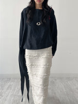 Bao Lace H-line Long Skirt