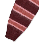 HAIRY STRIPE KNIT SWEATER