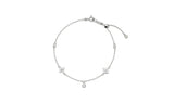 26SS★ Essence Silver (W) Moissanite Flower Dainty Bracelet