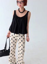 Dot Polka Dot Bootcut Long Pants