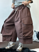 BIG BIG POCKET OVER BERMUDA 🤎🤍❤🖤5COLOR