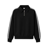 [Unisex] スウェットトラックハーフジップオーバーフィットスウェットシャツ (2color)