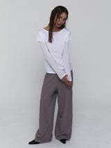 Layered Long Sleeve Top_White
