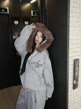 Baby Fur hood zip up