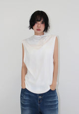 RIBBED HOODED SLEEVELESS