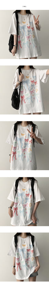 Lime Illustration Digital Printing Overfit Short Sleeve