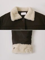 #BY Boa Collar Leather Blouson (2color)