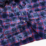 smoke wash check shirt_purple
