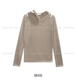 ニロカットシースルーレイヤードセット - long sleeve, sleeveless