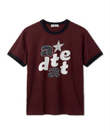 Essential Standard Short-Sleeve Ringer T-Shirt Alpha Appliqué Burgundy