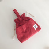 【MADE】Corduroy Pouch Bag - Red