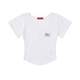 スクリプトロゴクロップⅤネックTシャツ (SCVKNK-104)