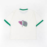 インターナルコンフリクトストリバーリンガーアイボリーボクシーオーバーサイズTシャツ