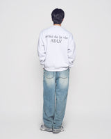 25FW BASIC LOGO NAPPING SWEATSHIRT MELANGE