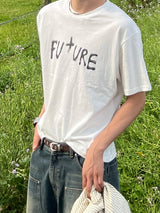 フューチャーセミクロップ半袖Tシャツ (4 Colors)